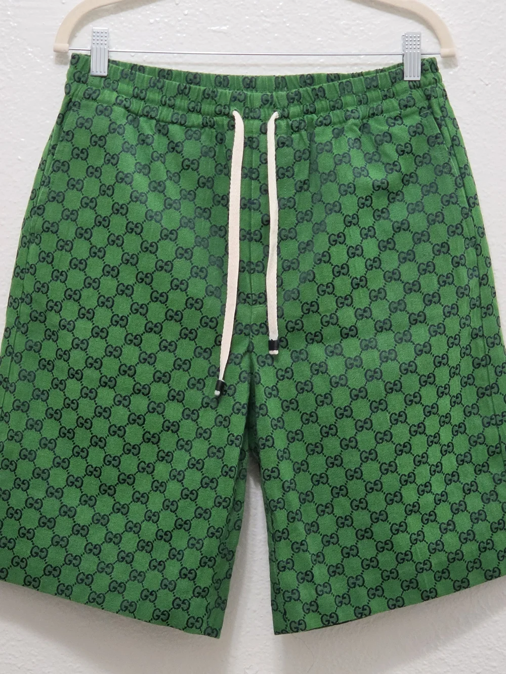Gucci Green Monogram Swim Shorts